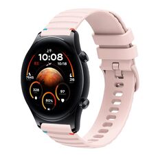 Per Honor Watch GS 4 Cinturino in silicone ondulato punteggiato cucito da 22 mm (rosa)