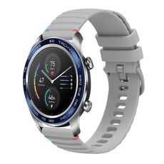 Per Honor Magic Watch cinturino in silicone ondulato punteggiato cucito da 22 mm (grigio)