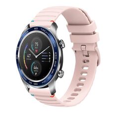 Per Honor Magic Watch Cinturino in silicone ondulato punteggiato cucito da 22 mm (rosa)