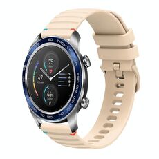 Per Honor Magic Watch Cinturino in silicone ondulato punteggiato cucito da 22 mm (color crema)