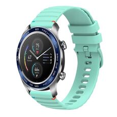 Per Honor Magic Watch cinturino in silicone ondulato punteggiato cucito da 22 mm (verde acqua)