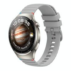 Per Huawei Watch 4 Pro Cinturino in silicone ondulato punteggiato cucito da 22 mm (grigio)