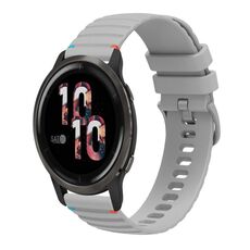 Per Garmin Venu 2 cinturino in silicone ondulato punteggiato cucito da 22 mm (grigio)