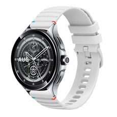 Per Xiaomi Watch 2 Pro Cinturino in silicone ondulato punteggiato cucito da 22 mm (bianco)