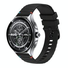 Per Xiaomi Watch 2 Pro Cinturino in silicone ondulato punteggiato cucito da 22 mm (nero)