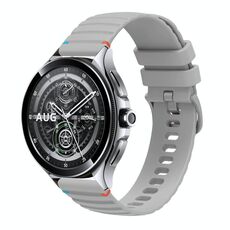 Per Xiaomi Watch 2 Pro Cinturino in silicone ondulato punteggiato cucito da 22 mm (grigio)