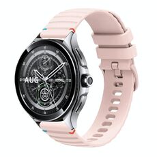 Per Xiaomi Watch 2 Pro Cinturino in silicone ondulato punteggiato cucito da 22 mm (rosa)