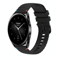 Per Xiaomi Watch S2 Cinturino in silicone ondulato punteggiato cucito da 22 mm (nero)