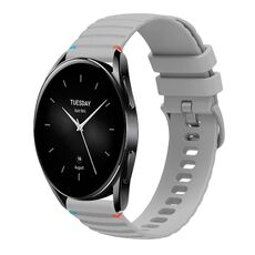 Per Xiaomi Watch S2 Cinturino in silicone ondulato punteggiato cucito da 22 mm (grigio)