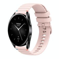 Per Xiaomi Watch S2 Cinturino in silicone ondulato punteggiato cucito da 22 mm (rosa)