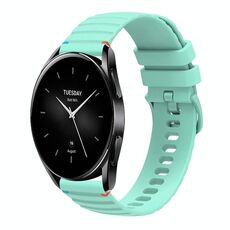 Per Xiaomi Watch S2 Cinturino in silicone ondulato punteggiato cucito da 22 mm (verde acqua)