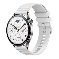 Per Xiaomi Watch S1 Pro Cinturino in silicone ondulato punteggiato cucito da 22 mm (bianco)