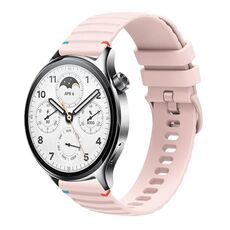 Per Xiaomi Watch S1 Pro Cinturino in silicone ondulato punteggiato cucito da 22 mm (rosa)