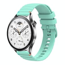 Per Xiaomi Watch S1 Pro Cinturino in silicone ondulato punteggiato cucito da 22 mm (verde acqua)