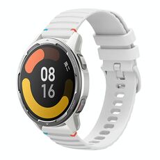 Per Xiaomi Watch Color 2 Cinturino in silicone ondulato punteggiato cucito da 22 mm (bianco)