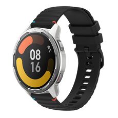 Per Xiaomi Watch Color 2 Cinturino in silicone ondulato punteggiato cucito da 22 mm (nero)