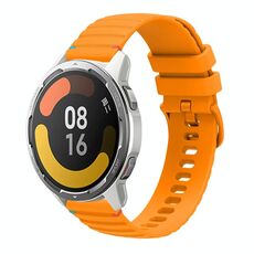 Per Xiaomi Watch Color 2 Cinturino in silicone ondulato punteggiato cucito da 22 mm (giallo ambra)