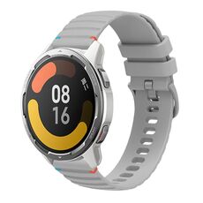 Per Xiaomi Watch Color 2 Cinturino in silicone ondulato punteggiato cucito da 22 mm (grigio)