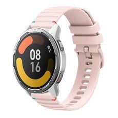 Per Xiaomi Watch Color 2 Cinturino in silicone ondulato punteggiato cucito da 22 mm (rosa)