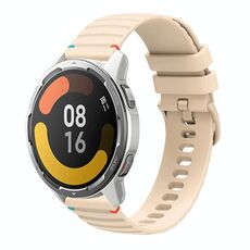 Per Xiaomi Watch Color 2 Cinturino in silicone ondulato punteggiato cucito da 22 mm (color crema)