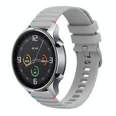 Per Xiaomi Watch Color Wavy Dotted Stitched 22mm Cinturino in silicone (grigio)