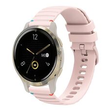 Per Garmin Venu 2S Wavy Dots Stitched 18mm cinturino in silicone (rosa)
