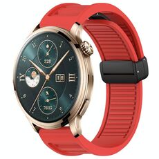 Per Honor Watch 4 Pro Window Blind Fibbia magnetica 22mm Cinturino in silicone (rosso)