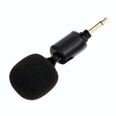 Microfono per trasmissione in diretta per telefono cellulare, stile: spina a 2 sezioni con testa dritta da 3,5 mm (copertura in spugna)