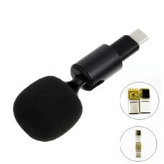 Microfono per trasmissione in diretta su telefono cellulare, stile: TYPE-C con testa dritta Realtek Solution (rivestimento in spugna)