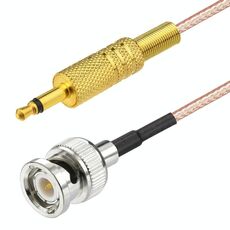 Cavo adattatore audio coassiale di alimentazione RG316 da BNC maschio a 3,5 mm maschio stereo da 15 cm