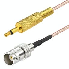 Cavo adattatore stereo coassiale BNC femmina da 15 cm a 3,5 mm maschio, alimentazione audio RG316