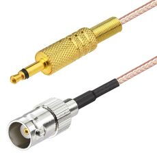 Cavo adattatore stereo BNC femmina a 3,5 mm maschio coassiale di alimentazione audio RG316 (50 cm)