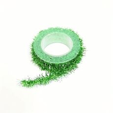 2,8 m/Rotolo di nastro a strisce glitterate natalizie fai da te, nastro decorativo per confezioni regalo (verde)