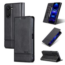 Per vivo Y37 / Y37m 5G / Y36t 5G AZNS Custodia per telefono in pelle di vitello con texture magnetica (nero)