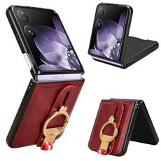 Per Xiaomi Mix Flip Wristband Custodia in pelle per telefono posteriore (rosso)