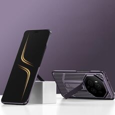 Custodia per telefono con supporto di raffreddamento straordinario per Honor Magic6 Pro (viola scuro)
