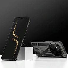 Custodia per telefono con supporto di raffreddamento straordinario per Honor Magic6 Pro (nero)