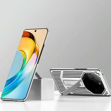 Per Honor X50 / X50 Pro / X50 GT Custodia per telefono con supporto di raffreddamento straordinario (argento bianco)