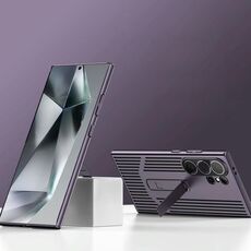 Per Samsung Galaxy S24 Ultra 5G Custodia per telefono con supporto di raffreddamento straordinario (viola scuro)