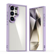 Per Samsung Galaxy S24 Ultra 5G Shine Custodia per telefono in acrilico ad alta trasparenza (viola)