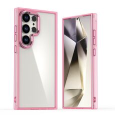 Per Samsung Galaxy S24 Ultra 5G Shine Custodia per telefono in acrilico ad alta trasparenza (rosa)