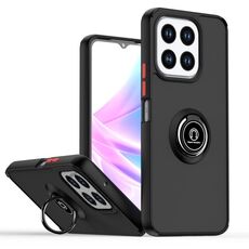 Per Honor X6b Q Shadow 1 Series TPU Hybrid PC Custodia per telefono con anello (nero + rosso)