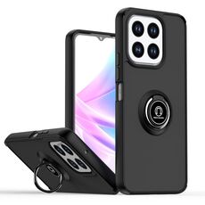 Per Honor X6b Q Shadow 1 Series TPU Hybrid PC Phone Case con anello (nero + nero)