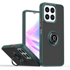 Per Honor X6b Q Shadow 1 Series TPU Hybrid PC Phone Case con anello (verde scuro)