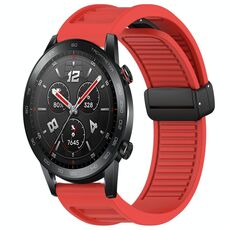 Per Honor Watch GS 3i Window Blind Magnetic Buckle 22mm Cinturino in silicone (rosso)