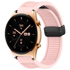 Per Honor Watch GS 3 Window Blind Magnetic Buckle 22mm Cinturino in silicone (rosa)