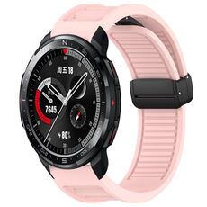 Per Honor Watch GS Pro Window Blind Fibbia magnetica 22mm Cinturino in silicone (rosa)