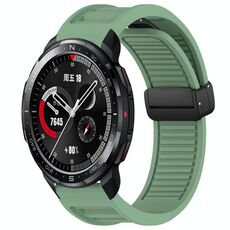 Per Honor Watch GS Pro Window Blind Fibbia magnetica 22mm Cinturino in silicone (verde pino)