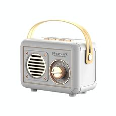 FT-BT20 Mini Retro Card USB Flash Drive FM Radio Altoparlante Bluetooth wireless (bianco)