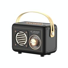 FT-BT20 Mini Retro Card USB Flash Drive FM Radio Altoparlante Bluetooth wireless (nero)